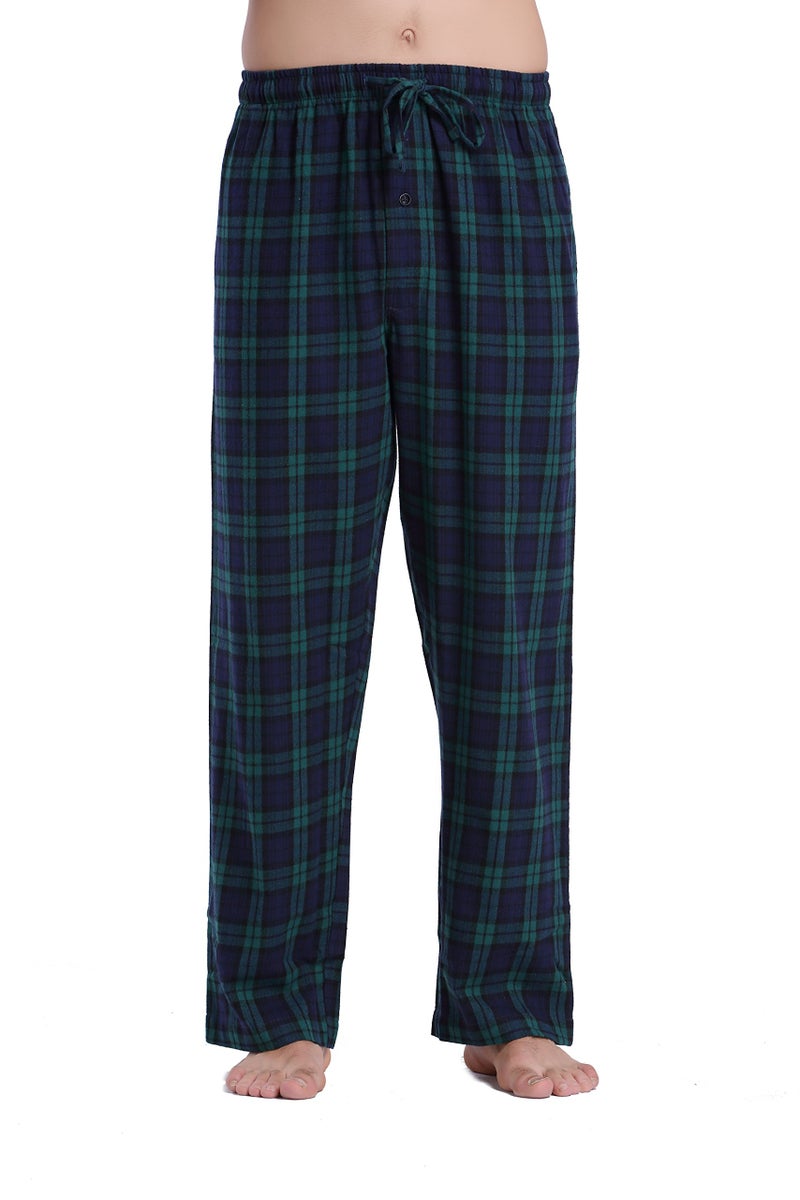 CYZ Men's 100% Cotton Super Soft Flannel Plaid Pajama Pants (S, F17009) - Image 1